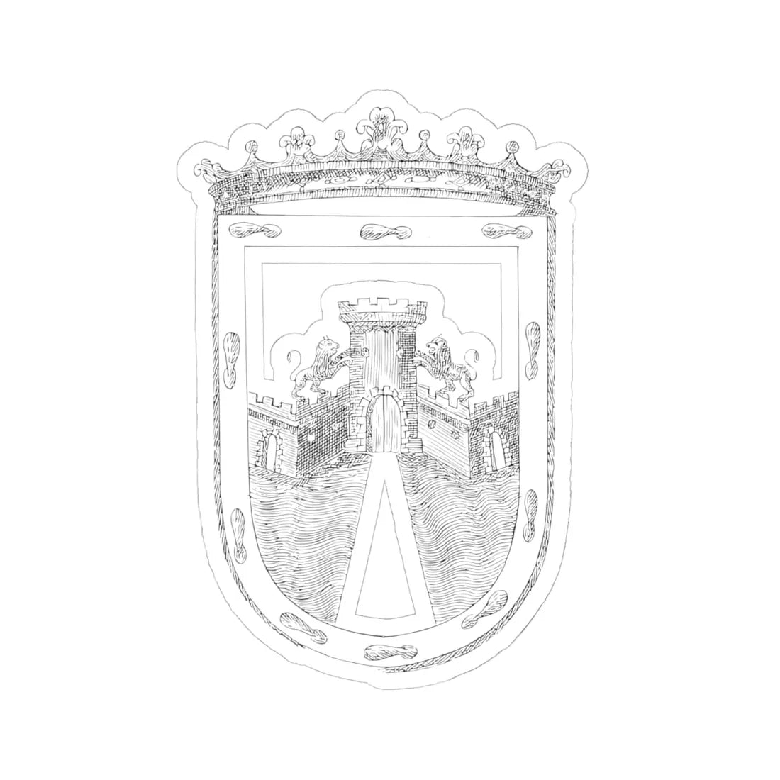 Armas de la ciudad de Mexico 1767 (Mexico) (Coat of Arms) STICKER Vinyl Kiss-Cut Decal - The Sticker Space