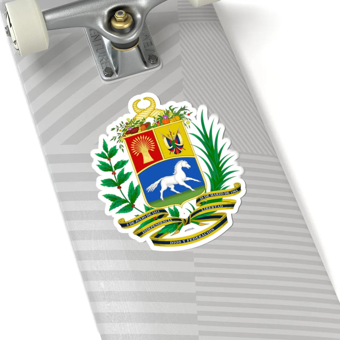 Armas de la República de Venezuela 1863 1905 (Venezuela) (Coat of Arms) STICKER Vinyl Kiss-Cut Decal - The Sticker Space