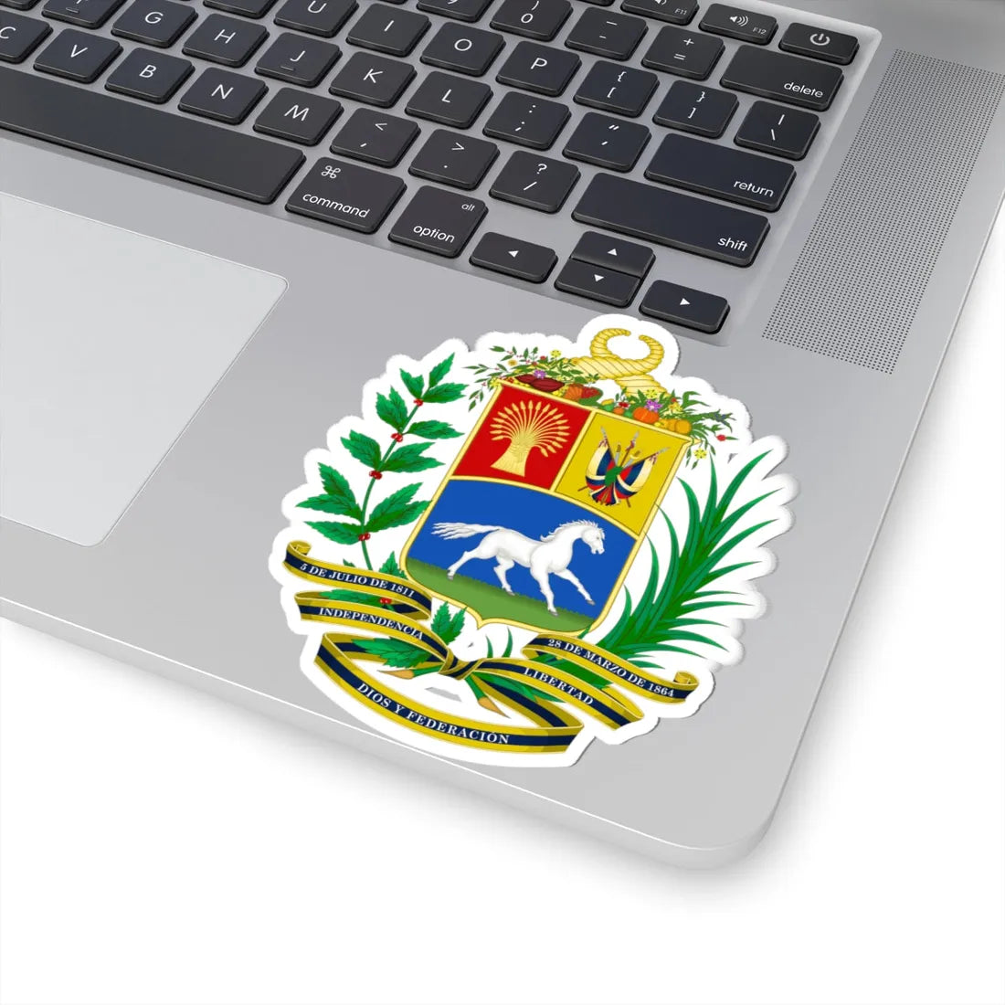 Armas de la República de Venezuela 1863 1905 (Venezuela) (Coat of Arms) STICKER Vinyl Kiss-Cut Decal - The Sticker Space