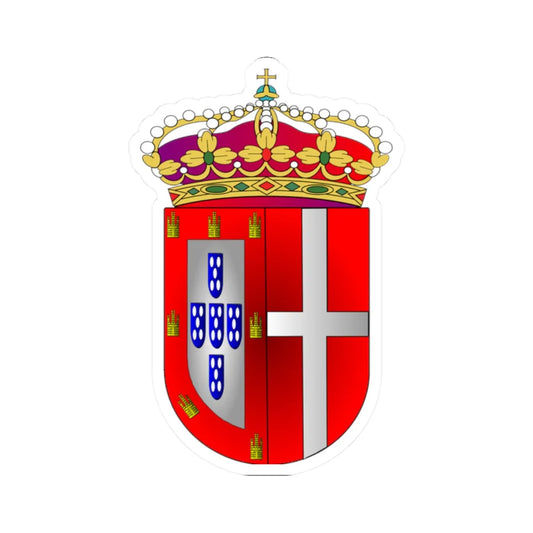 Armas rainha portugal (Portugal) (Coat of Arms) STICKER Vinyl Kiss-Cut Decal 2 Inch White - The Sticker Space