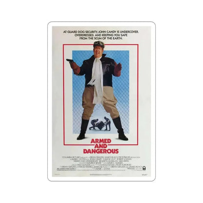 Armed and Dangerous 1986 Movie Poster STICKER Vinyl Die-Cut Decal 5 Inch - The Sticker Space