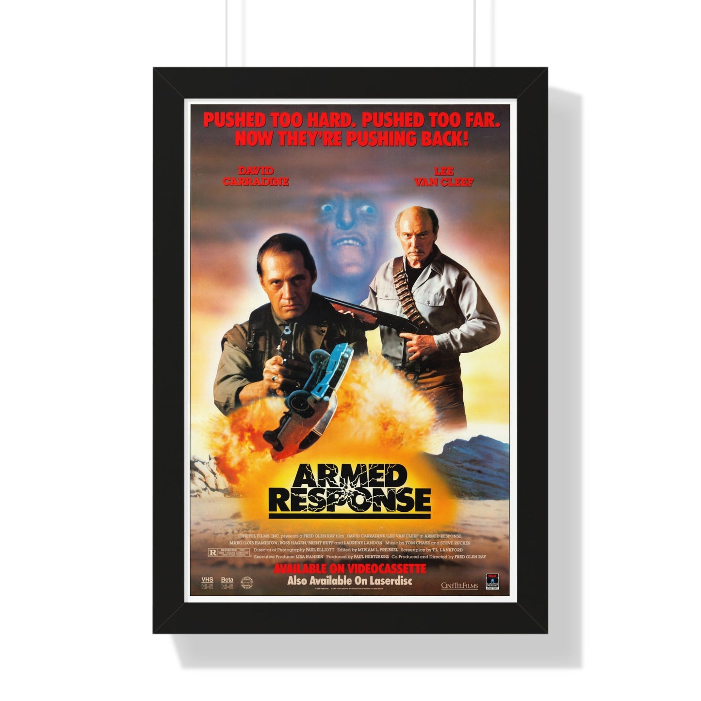 ARMED RESPONSE 1986 - Framed Movie Poster-16″ x 24″-The Sticker Space