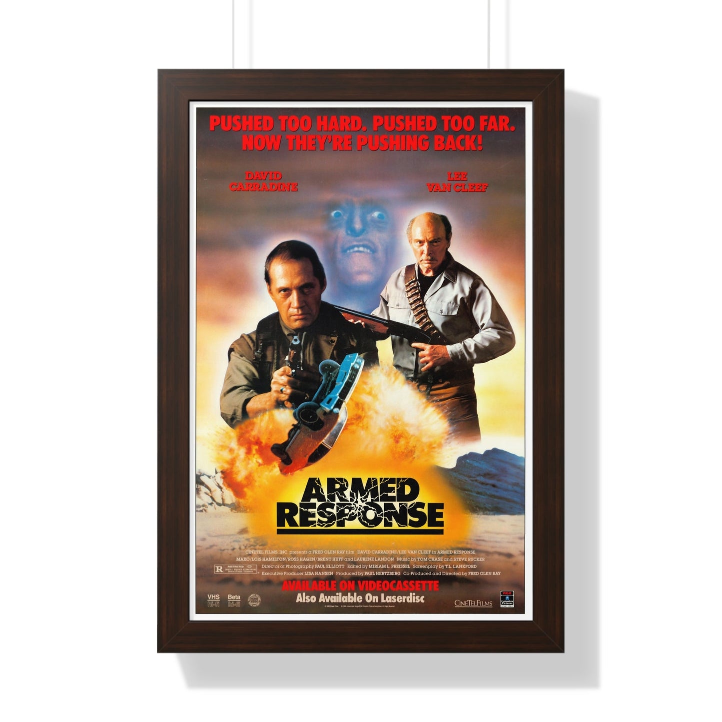 ARMED RESPONSE 1986 - Framed Movie Poster-16″ x 24″-The Sticker Space