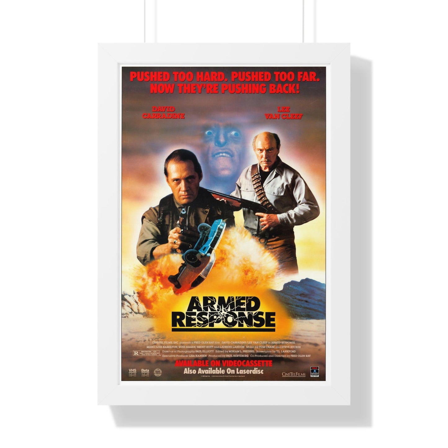 ARMED RESPONSE 1986 - Framed Movie Poster-16″ x 24″-The Sticker Space