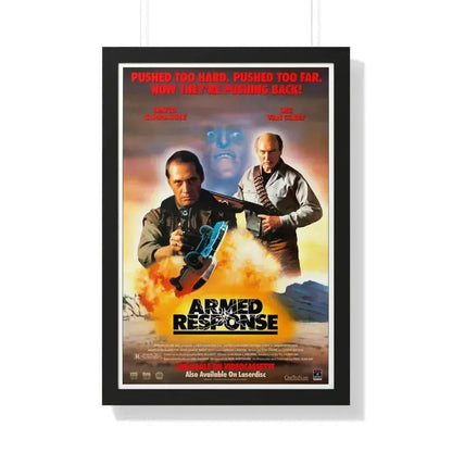 ARMED RESPONSE 1986 - Framed Movie Poster 20" x 30" Black - The Sticker Space