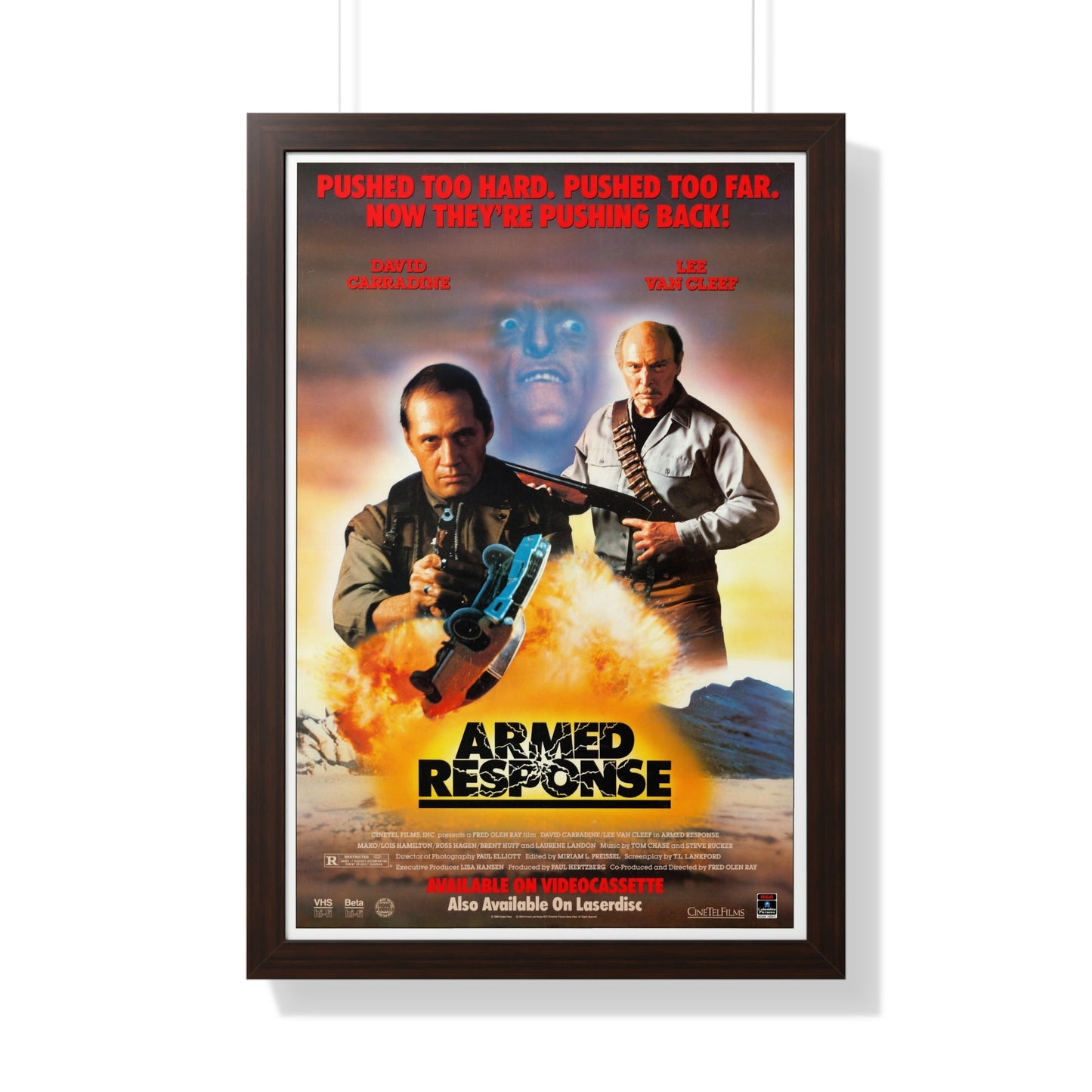 ARMED RESPONSE 1986 - Framed Movie Poster-20" x 30"-The Sticker Space