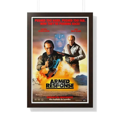 ARMED RESPONSE 1986 - Framed Movie Poster 20" x 30" Walnut - The Sticker Space