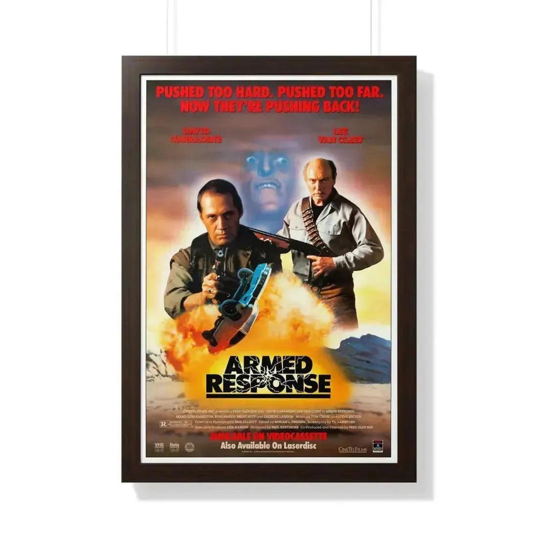 ARMED RESPONSE 1986 - Framed Movie Poster - The Sticker Space