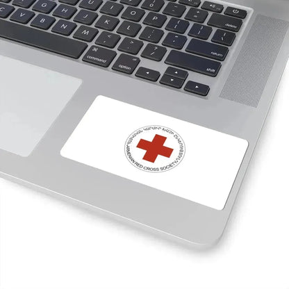 Armenian Red Cross Society Flag (Armenia) STICKER Vinyl Kiss-Cut Decal - The Sticker Space