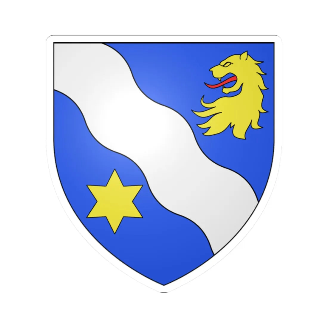 Armes de la famille Beeckmans de West-Meerbeeck (Belgium) (Coat of Arms) STICKER Vinyl Kiss-Cut Decal 2 Inch White - The Sticker Space