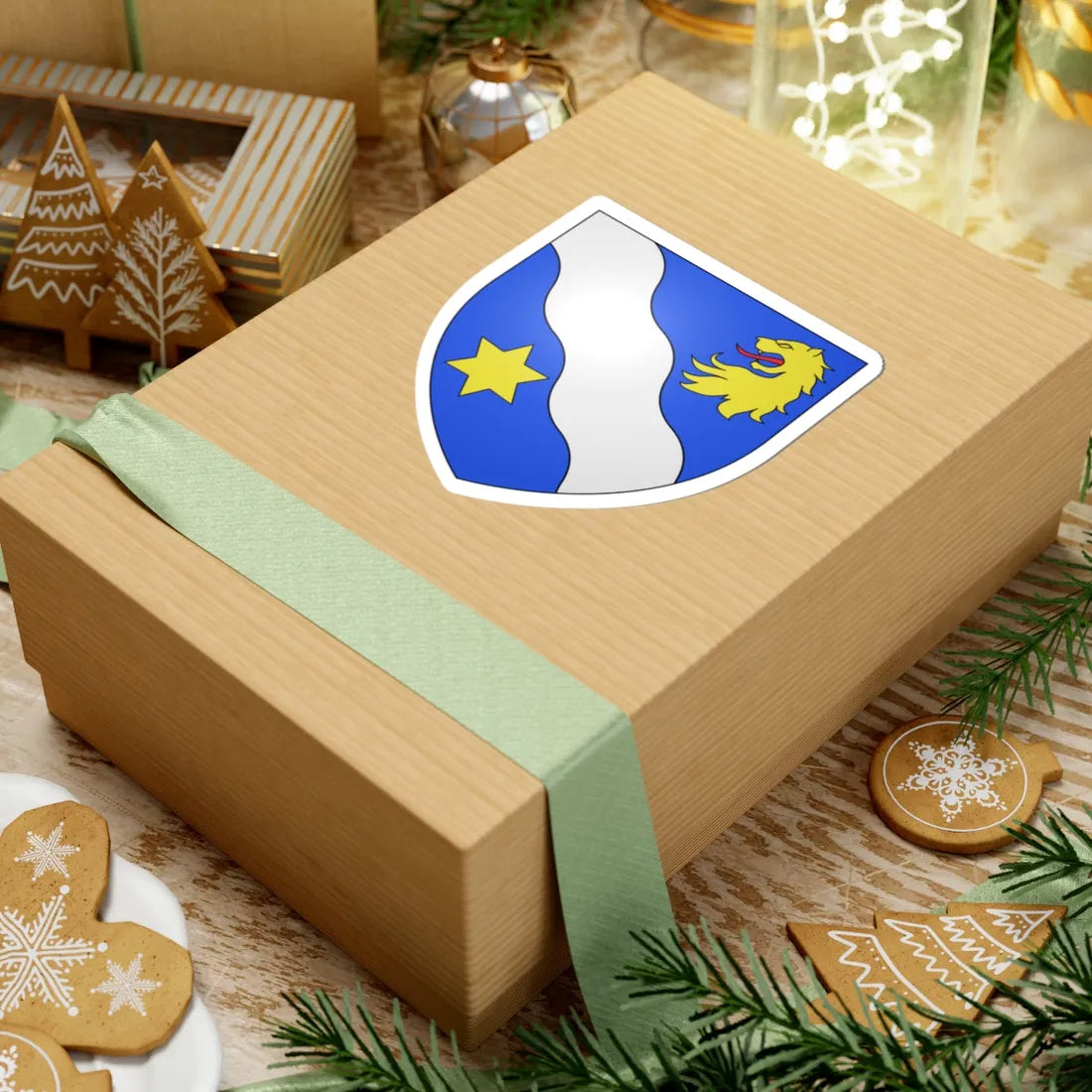 Armes de la famille Beeckmans de West-Meerbeeck (Belgium) (Coat of Arms) STICKER Vinyl Kiss-Cut Decal - The Sticker Space