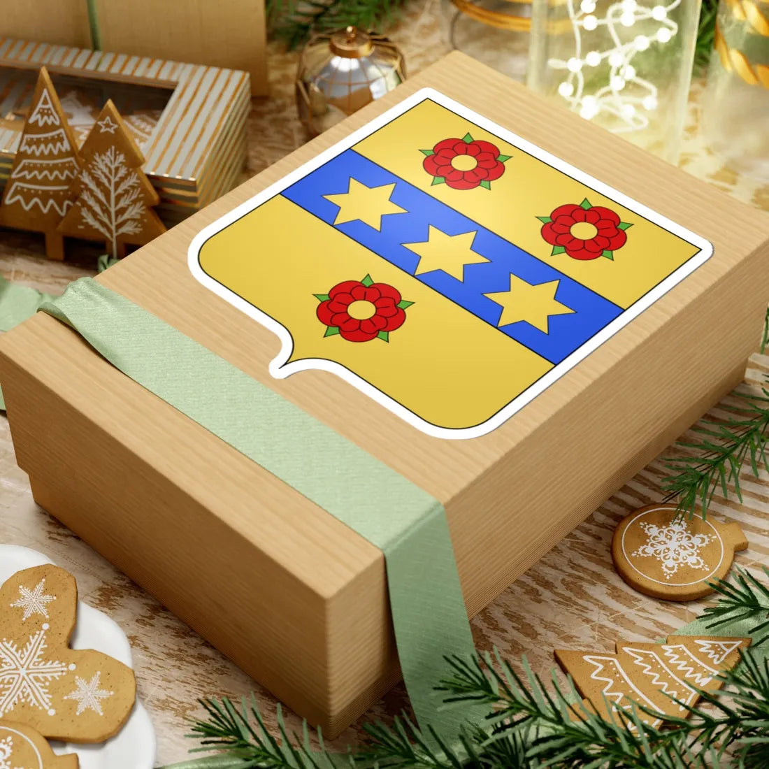 Armes de la famille Casier (Belgium) (Coat of Arms) STICKER Vinyl Kiss-Cut Decal - The Sticker Space