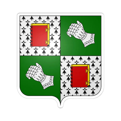 Armes de la famille Coart (Belgium) (Coat of Arms) STICKER Vinyl Kiss-Cut Decal 6 Inch White - The Sticker Space