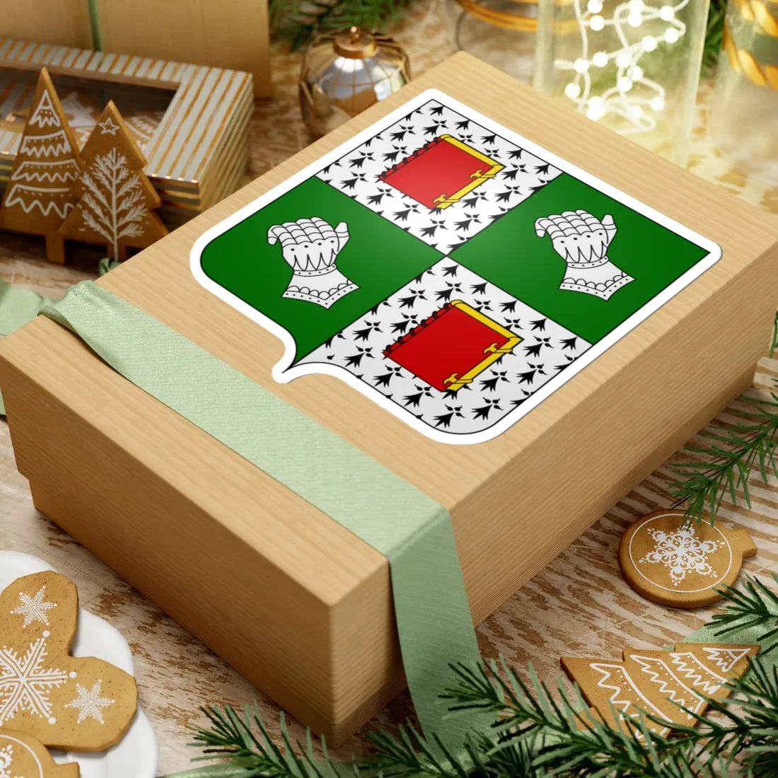 Armes de la famille Coart (Belgium) (Coat of Arms) STICKER Vinyl Kiss-Cut Decal - The Sticker Space