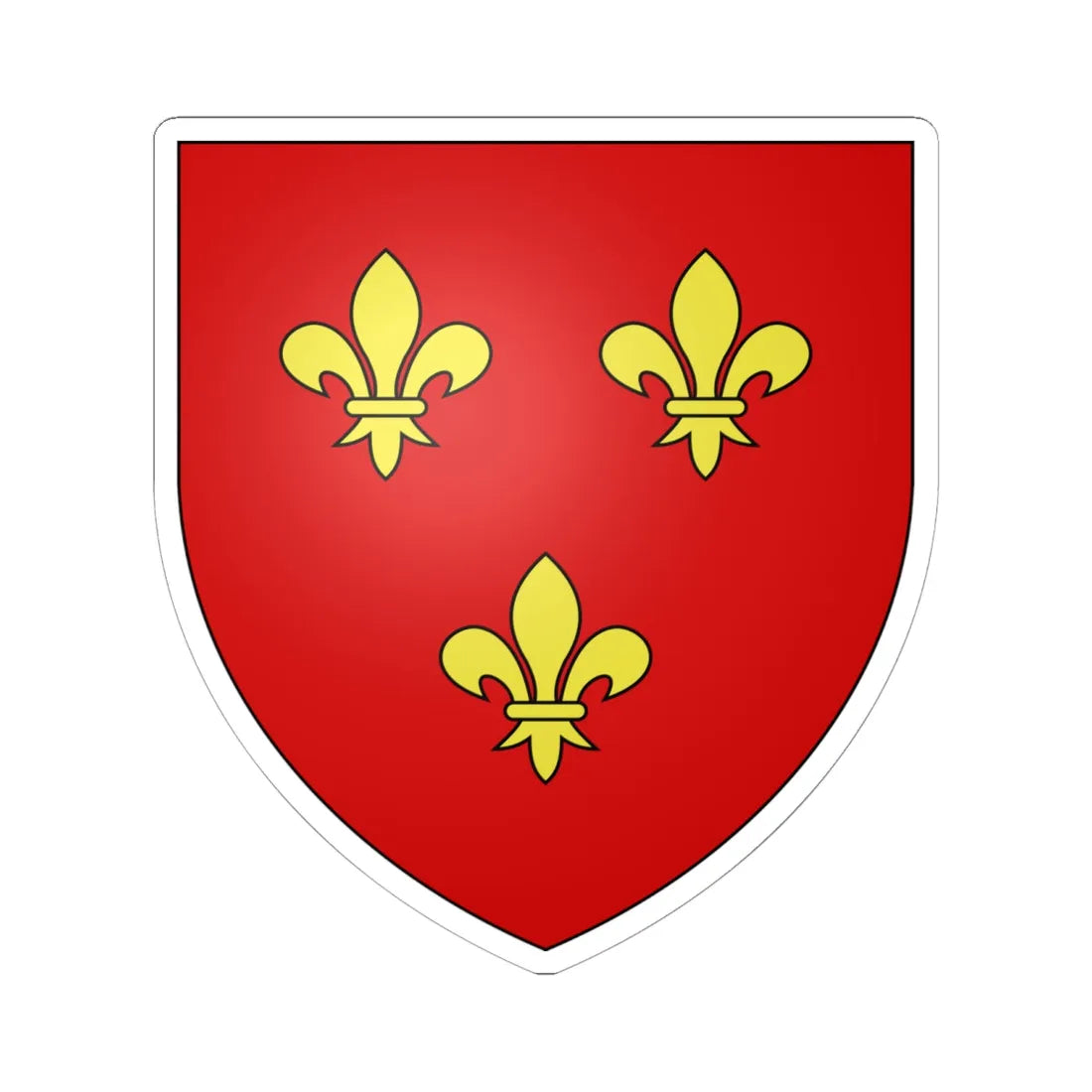 Armes de la famille dArschot Schoonhoven (Belgium) (Coat of Arms) STICKER Vinyl Kiss-Cut Decal 6 Inch White - The Sticker Space