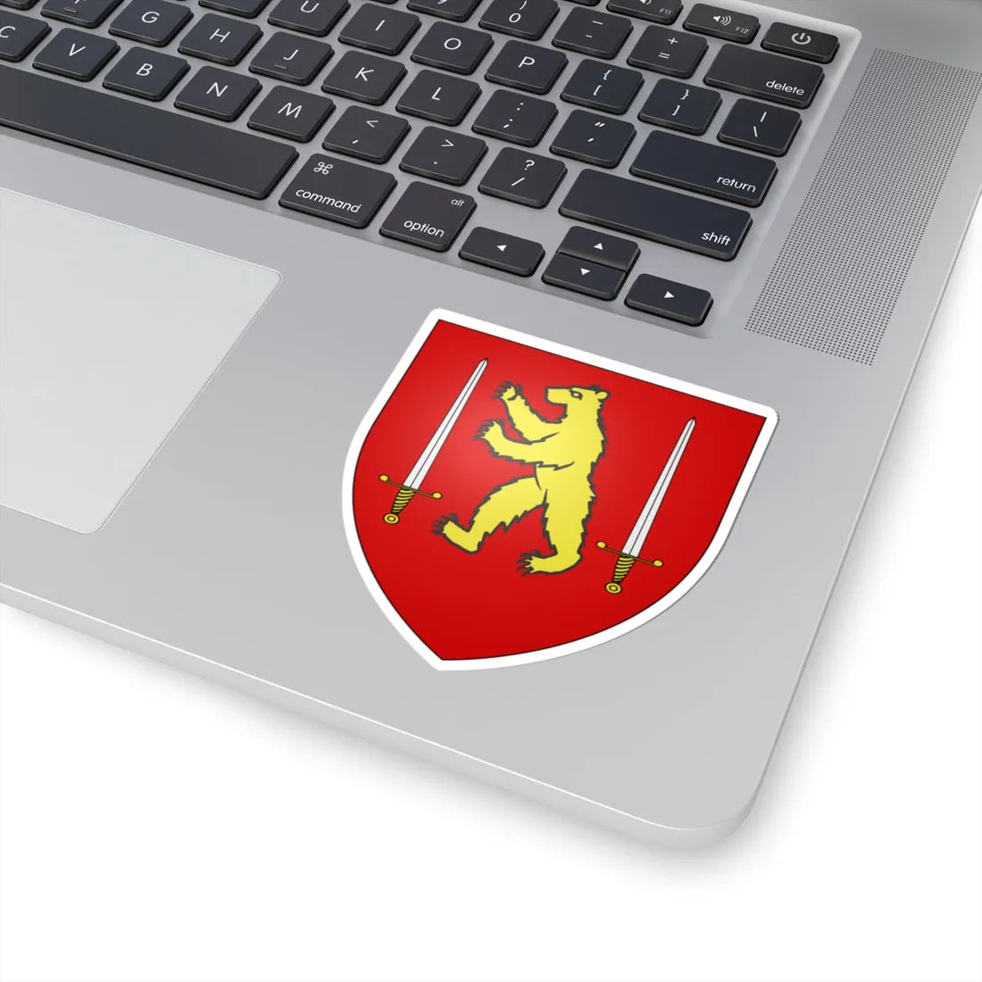 Armes de la famille de Beer de Laer (Belgium) (Coat of Arms) STICKER Vinyl Kiss-Cut Decal - The Sticker Space