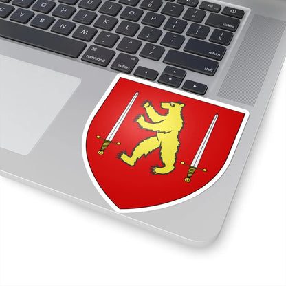 Armes de la famille de Beer de Laer (Belgium) (Coat of Arms) STICKER Vinyl Kiss-Cut Decal - The Sticker Space