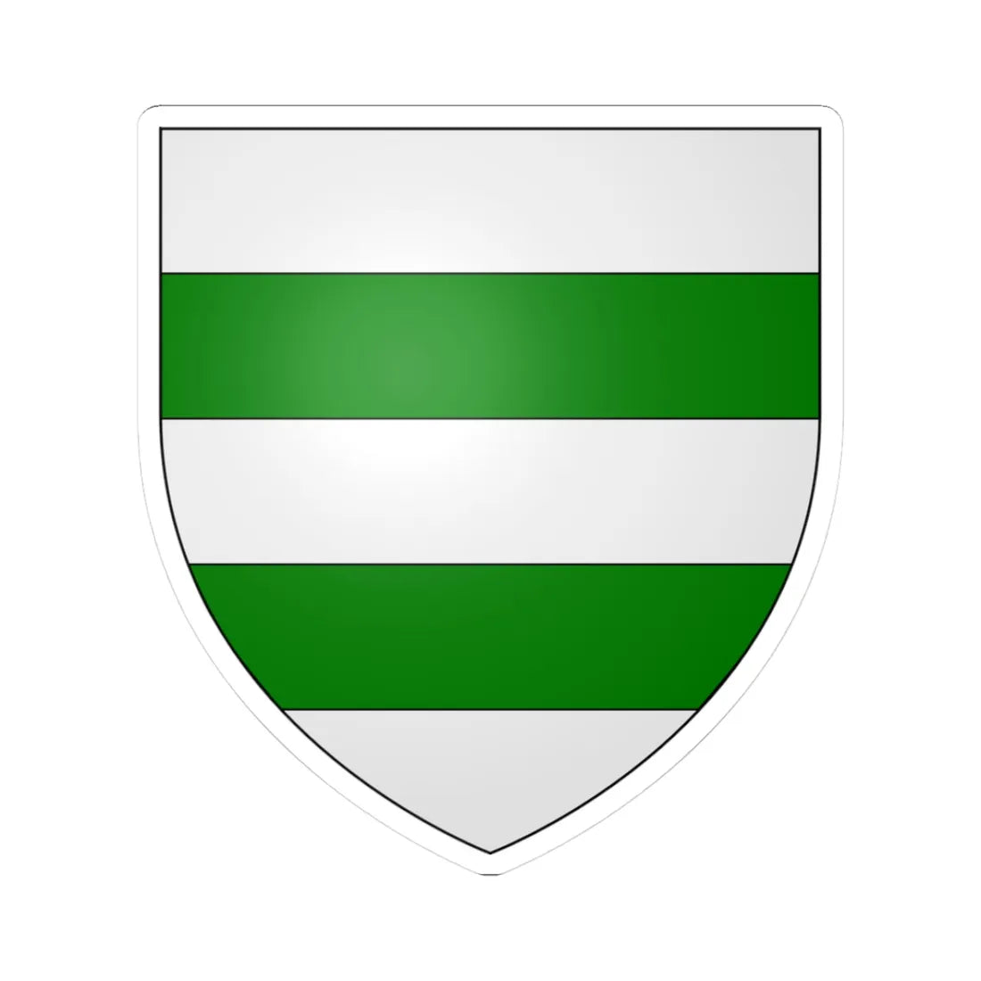 Armes de la famille de Cocquéau des Mottes (Belgium) (Coat of Arms) STICKER Vinyl Kiss-Cut Decal 3 Inch White - The Sticker Space