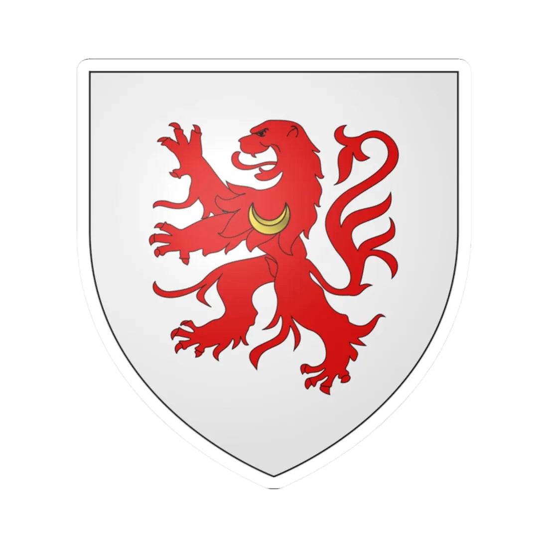 Armes de la famille de Grady de Horion (Belgium) (Coat of Arms) STICKER Vinyl Kiss-Cut Decal 2 Inch White - The Sticker Space