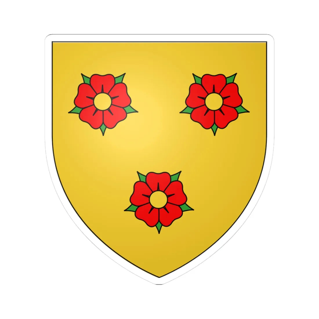 Armes de la famille de Mahieu (Belgium) (Coat of Arms) STICKER Vinyl Kiss-Cut Decal 3 Inch White - The Sticker Space