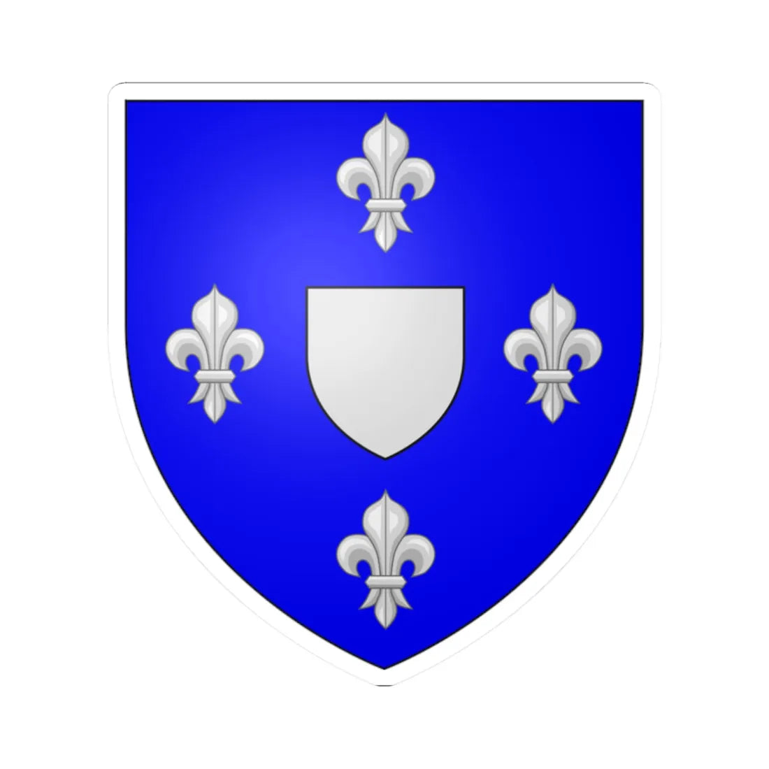 Armes de la famille du Bus (Belgium) (Coat of Arms) STICKER Vinyl Kiss-Cut Decal 2 Inch White - The Sticker Space