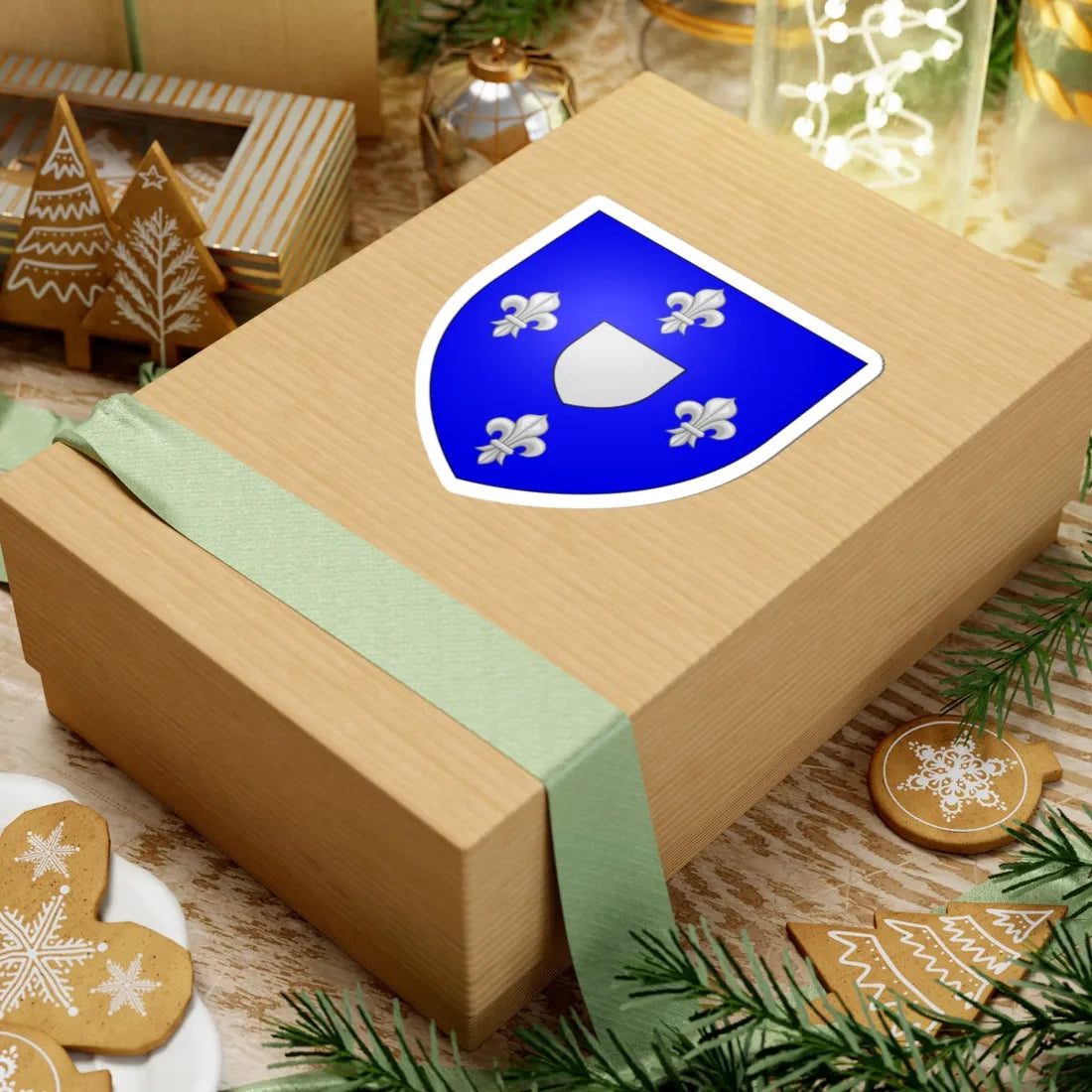 Armes de la famille du Bus (Belgium) (Coat of Arms) STICKER Vinyl Kiss-Cut Decal - The Sticker Space