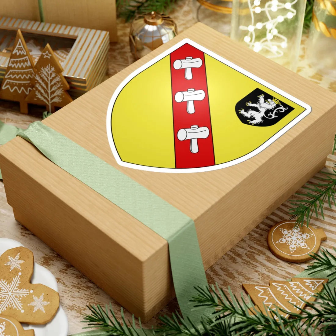 Armes de la famille van den Heetvelde (Belgium) (Coat of Arms) STICKER Vinyl Kiss-Cut Decal - The Sticker Space