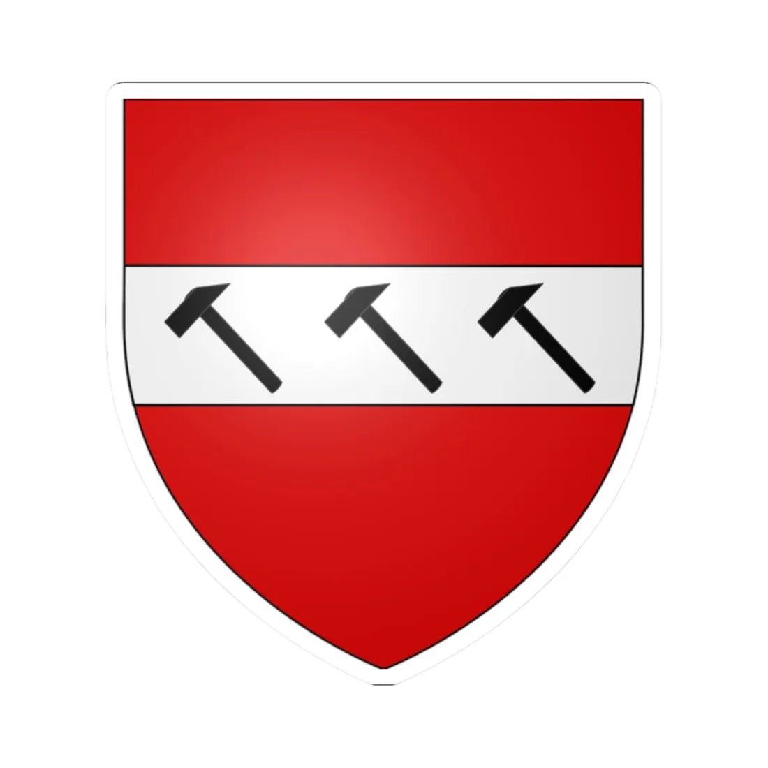 Armes de Moncheur (Belgium) (Coat of Arms) STICKER Vinyl Kiss-Cut Decal 2 Inch White - The Sticker Space