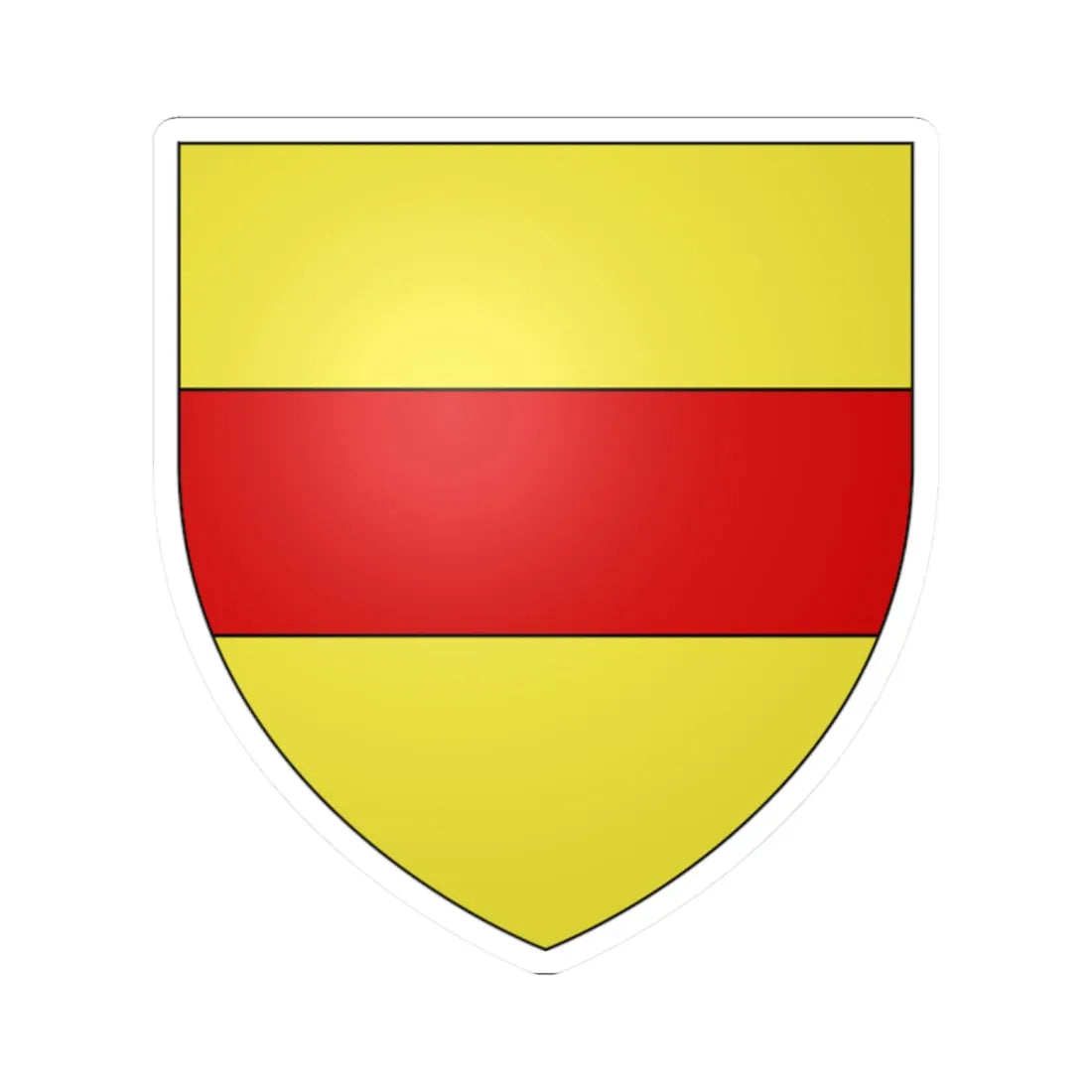 Armes de Servais à la fasce (Belgium) (Coat of Arms) STICKER Vinyl Kiss-Cut Decal 2 Inch White - The Sticker Space