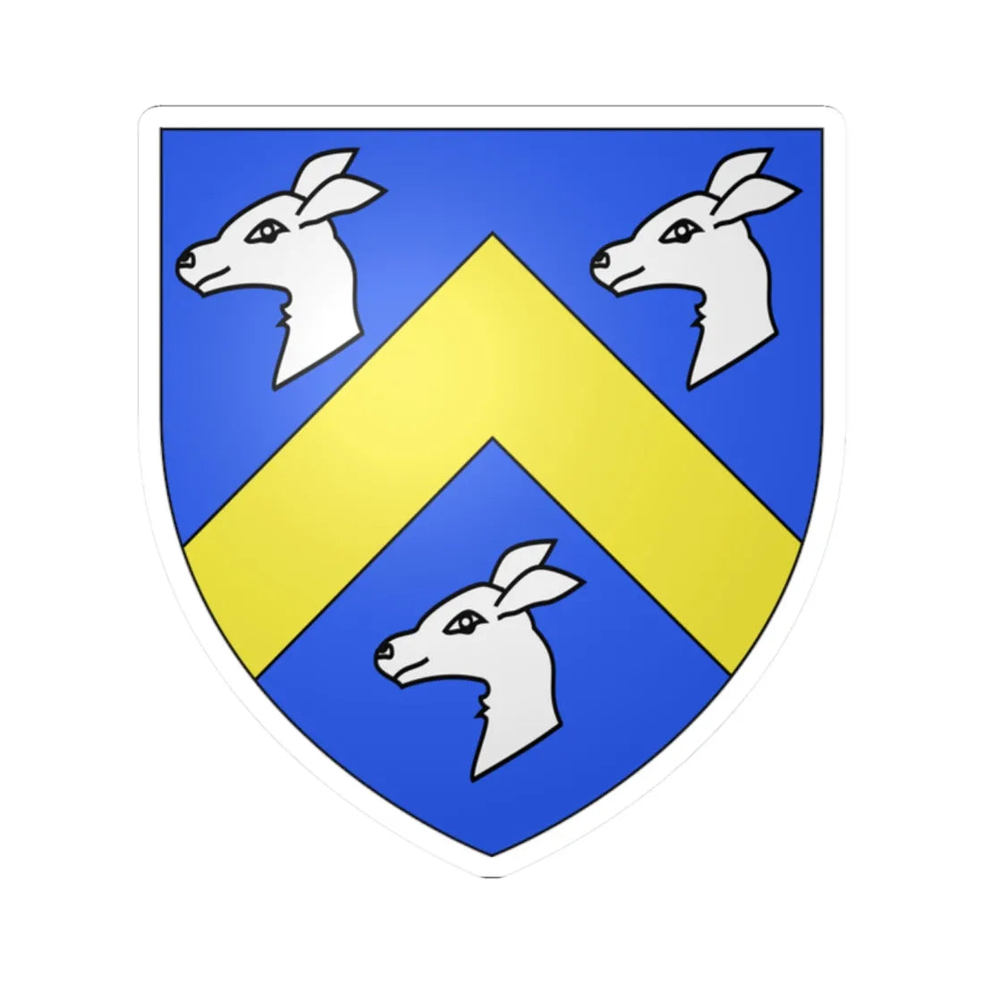 Armes de Visart de Bocarmé (Belgium) (Coat of Arms) STICKER Vinyl Kiss-Cut Decal 2 Inch White - The Sticker Space