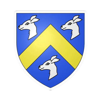 Armes de Visart de Bocarmé (Belgium) (Coat of Arms) STICKER Vinyl Kiss-Cut Decal 2 Inch White - The Sticker Space