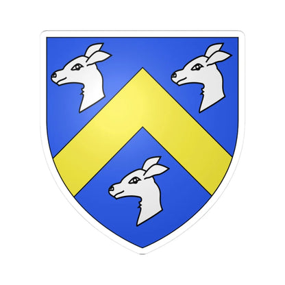 Armes de Visart de Bocarmé (Belgium) (Coat of Arms) STICKER Vinyl Kiss-Cut Decal 3 Inch White - The Sticker Space