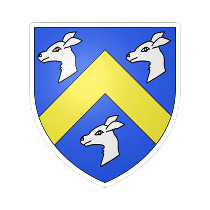 Armes de Visart de Bocarmé (Belgium) (Coat of Arms) STICKER Vinyl Kiss-Cut Decal 4 Inch White - The Sticker Space