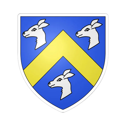 Armes de Visart de Bocarmé (Belgium) (Coat of Arms) STICKER Vinyl Kiss-Cut Decal 6 Inch White - The Sticker Space