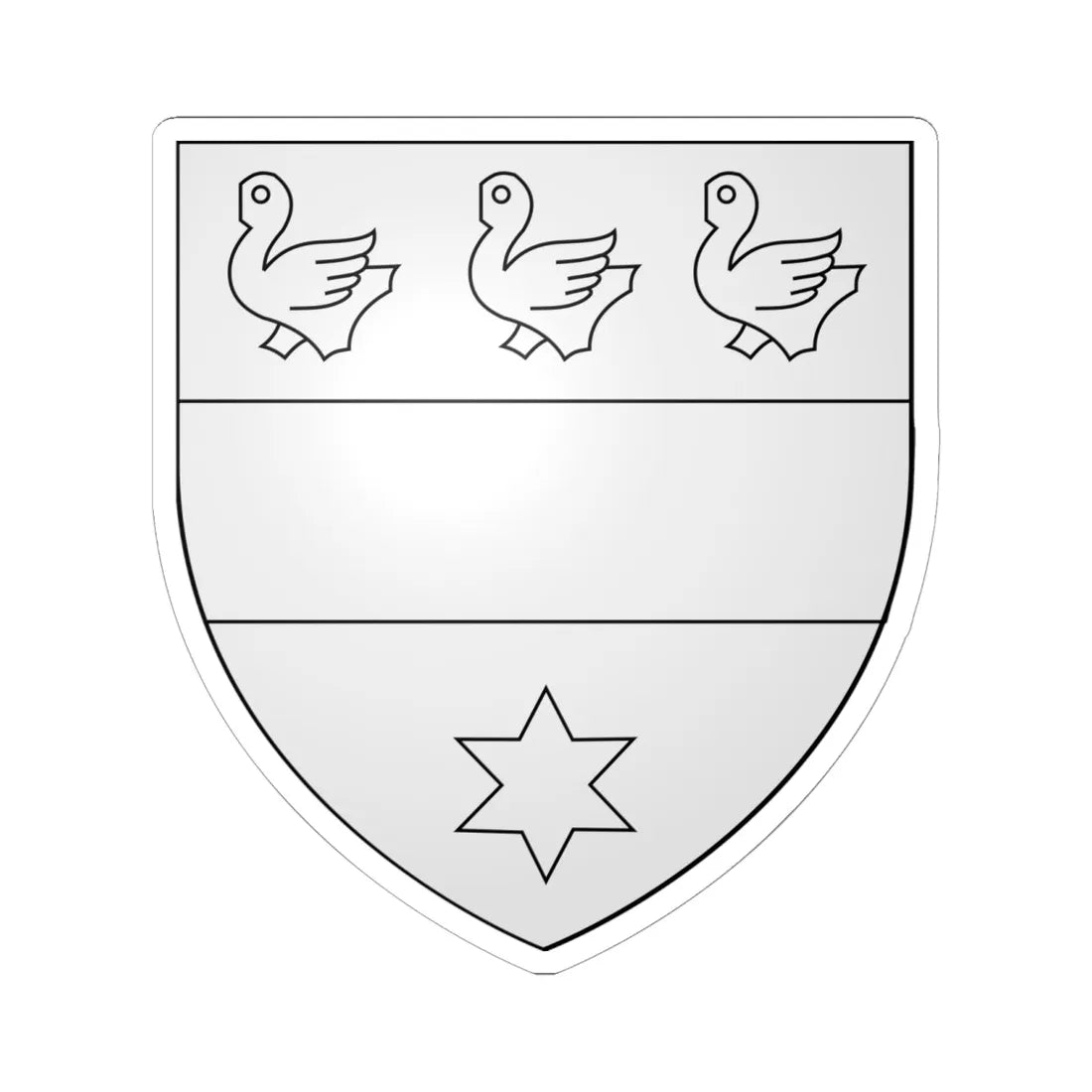 Armes des seigneurs de Le Potte (Belgium) (Coat of Arms) STICKER Vinyl Kiss-Cut Decal 6 Inch White - The Sticker Space