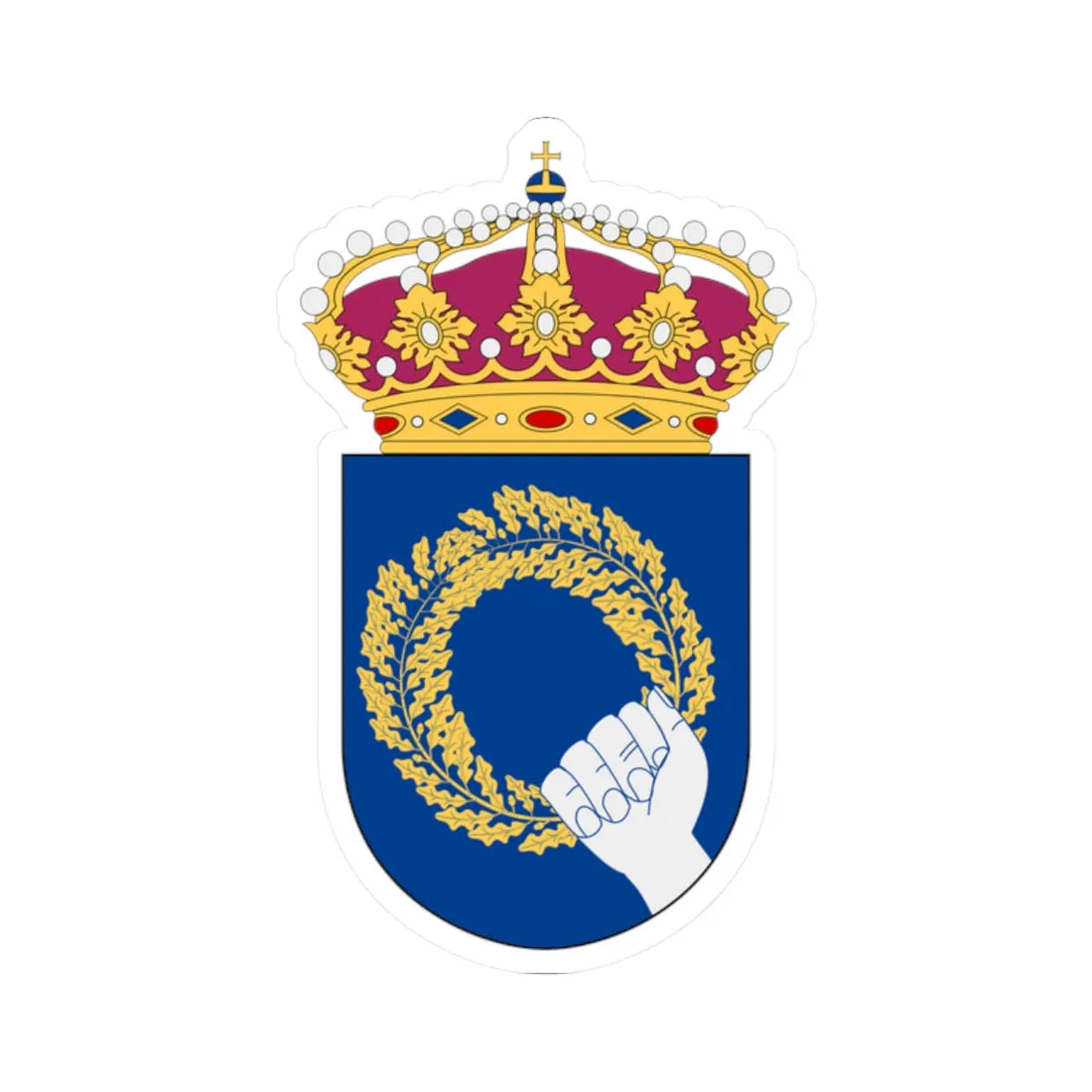 Arméns idrottscentrum vapen (Sweden) (Coat of Arms) STICKER Vinyl Kiss-Cut Decal 2 Inch White - The Sticker Space