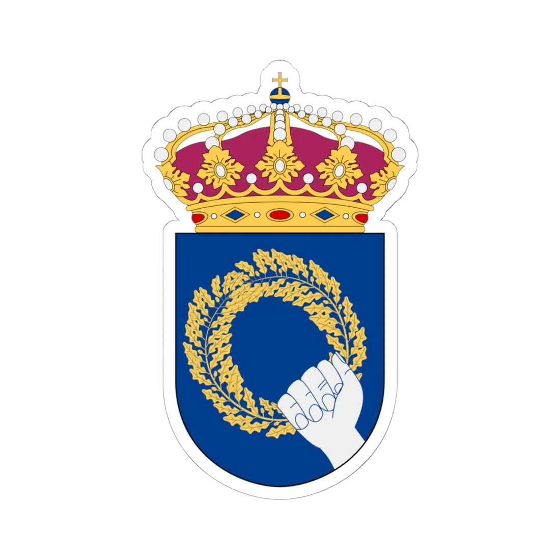 Arméns idrottscentrum vapen (Sweden) (Coat of Arms) STICKER Vinyl Kiss-Cut Decal 6 Inch White - The Sticker Space