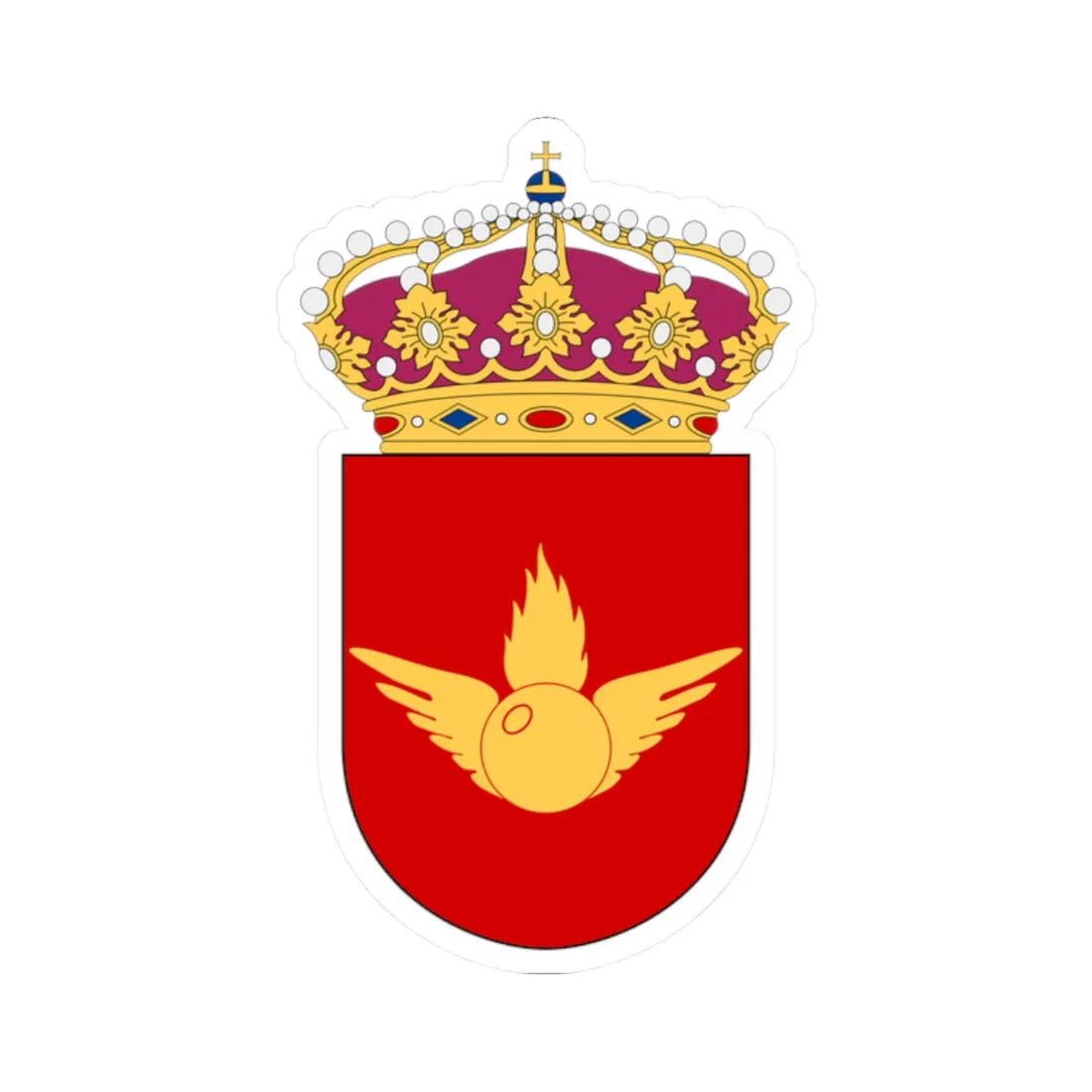 Arméns luftvärnscentrum vapen (Sweden) (Coat of Arms) STICKER Vinyl Kiss-Cut Decal 2 Inch White - The Sticker Space