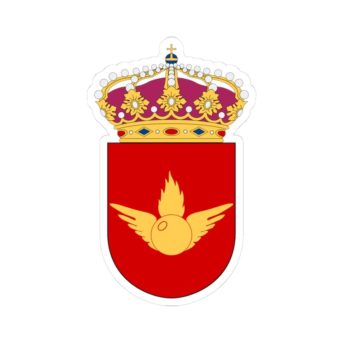 Arméns luftvärnscentrum vapen (Sweden) (Coat of Arms) STICKER Vinyl Kiss-Cut Decal 3 Inch White - The Sticker Space