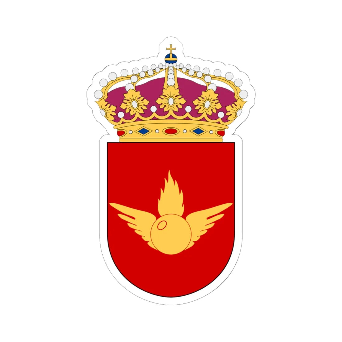 Arméns luftvärnscentrum vapen (Sweden) (Coat of Arms) STICKER Vinyl Kiss-Cut Decal 6 Inch White - The Sticker Space