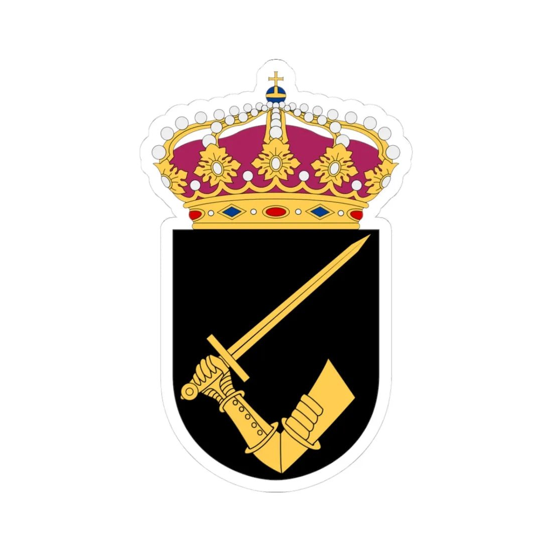 Arméns pansarcentrum vapen (Sweden) (Coat of Arms) STICKER Vinyl Kiss-Cut Decal 3 Inch White - The Sticker Space