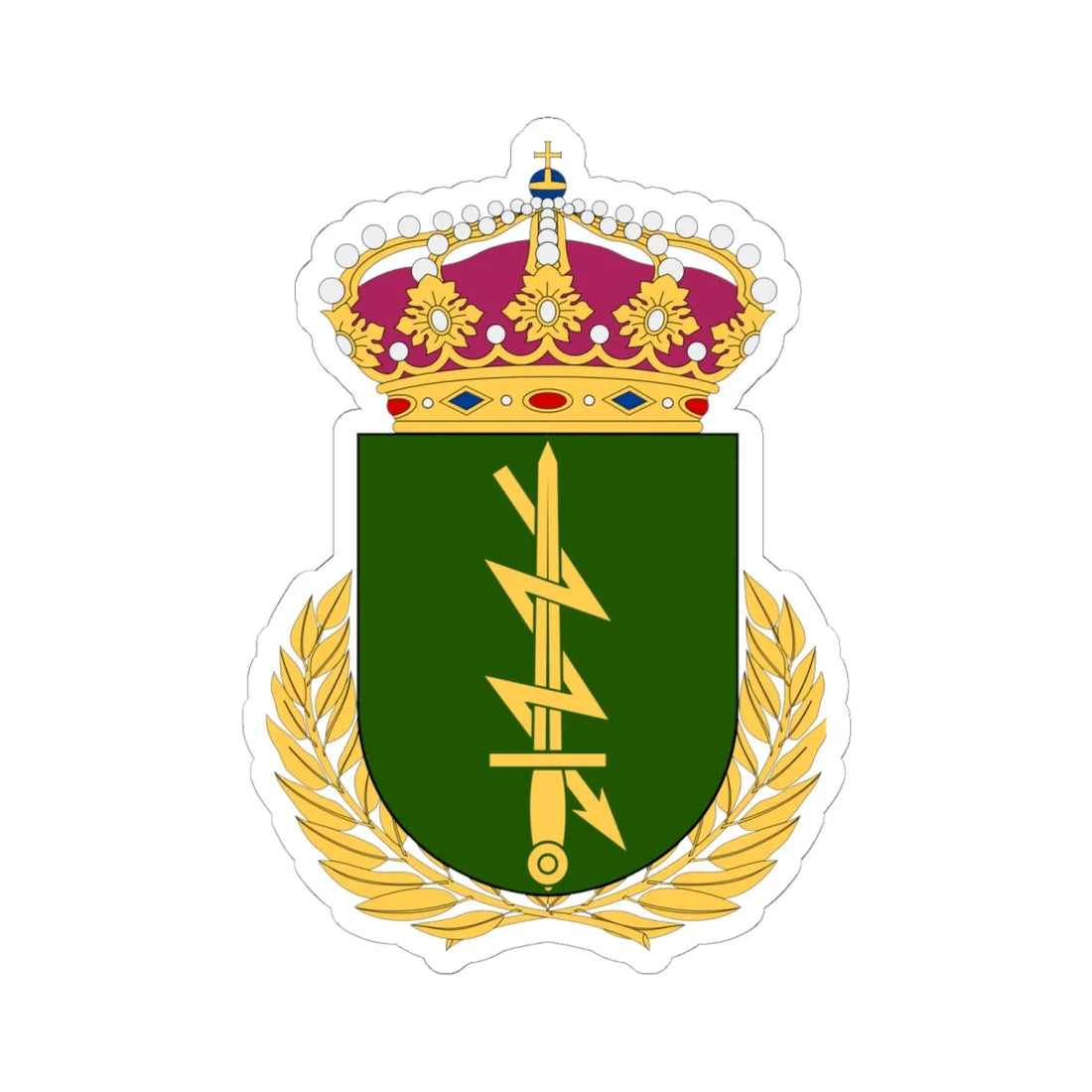 Arméns stabs- och sambandsskola vapen (Sweden) (Coat of Arms) STICKER Vinyl Kiss-Cut Decal 6 Inch White - The Sticker Space