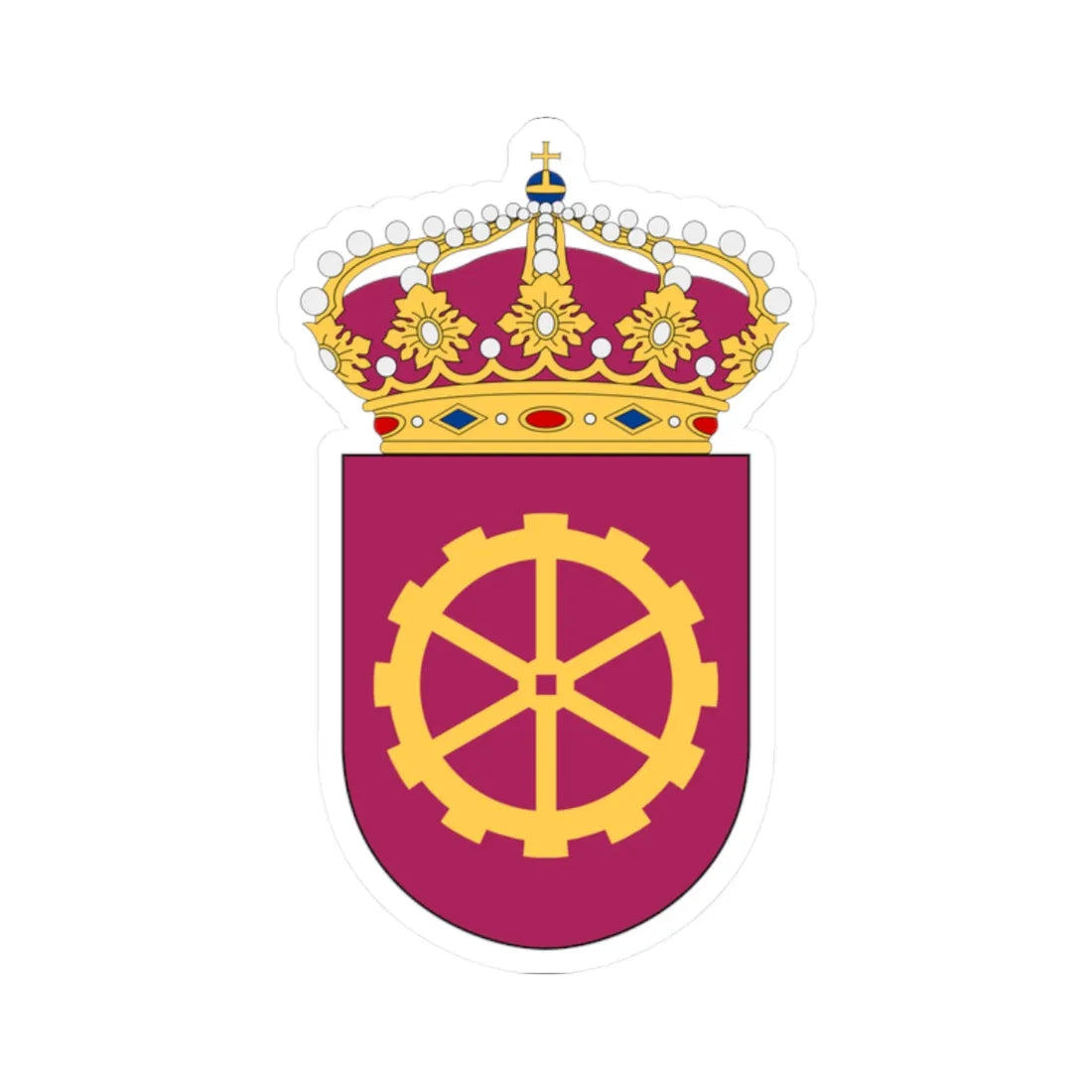 Arméns tekniska centrum vapen (Sweden) (Coat of Arms) STICKER Vinyl Kiss-Cut Decal 2 Inch White - The Sticker Space