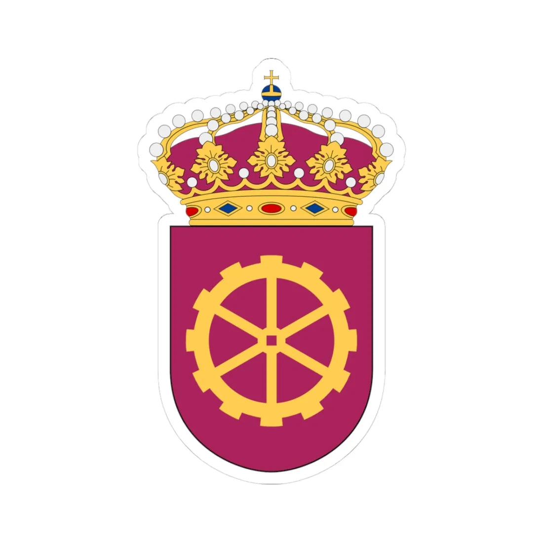Arméns tekniska centrum vapen (Sweden) (Coat of Arms) STICKER Vinyl Kiss-Cut Decal 3 Inch White - The Sticker Space