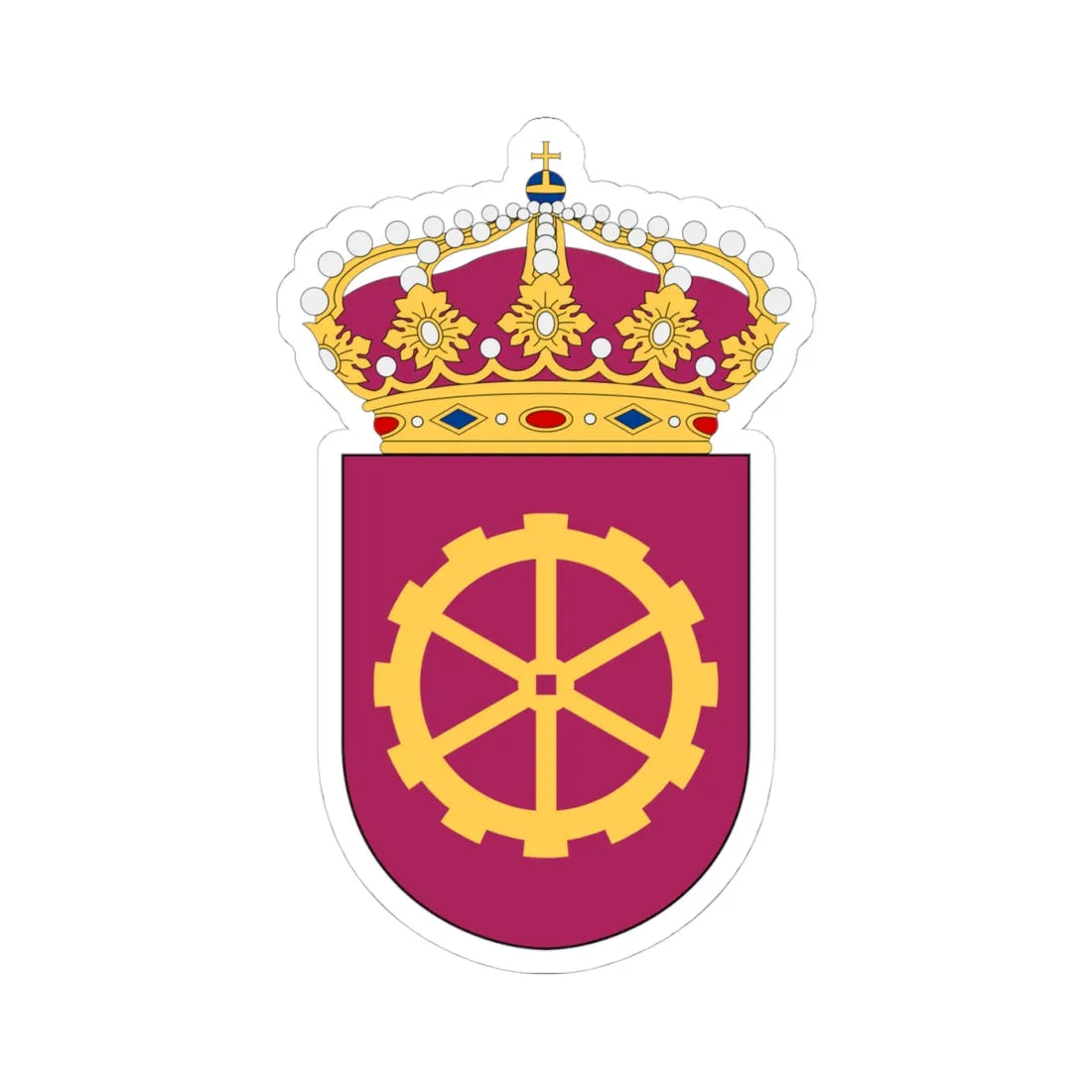 Arméns tekniska centrum vapen (Sweden) (Coat of Arms) STICKER Vinyl Kiss-Cut Decal 4 Inch White - The Sticker Space