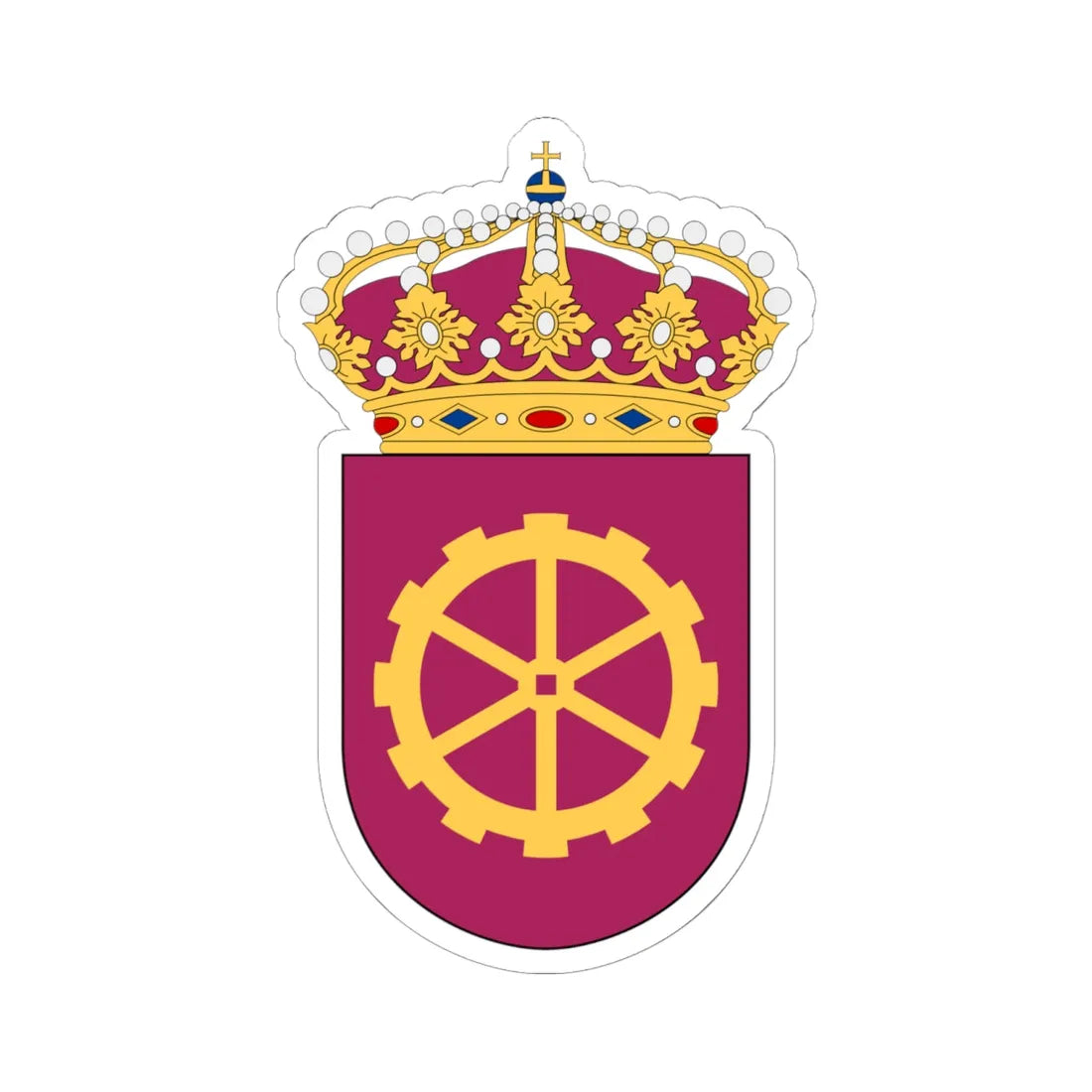 Arméns tekniska centrum vapen (Sweden) (Coat of Arms) STICKER Vinyl Kiss-Cut Decal 6 Inch White - The Sticker Space