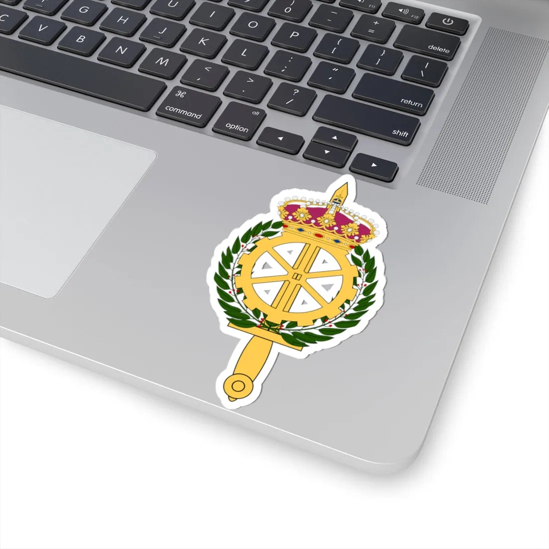Arméns tekniska skola vapen pre 1998 (Sweden) (Coat of Arms) STICKER Vinyl Kiss-Cut Decal - The Sticker Space