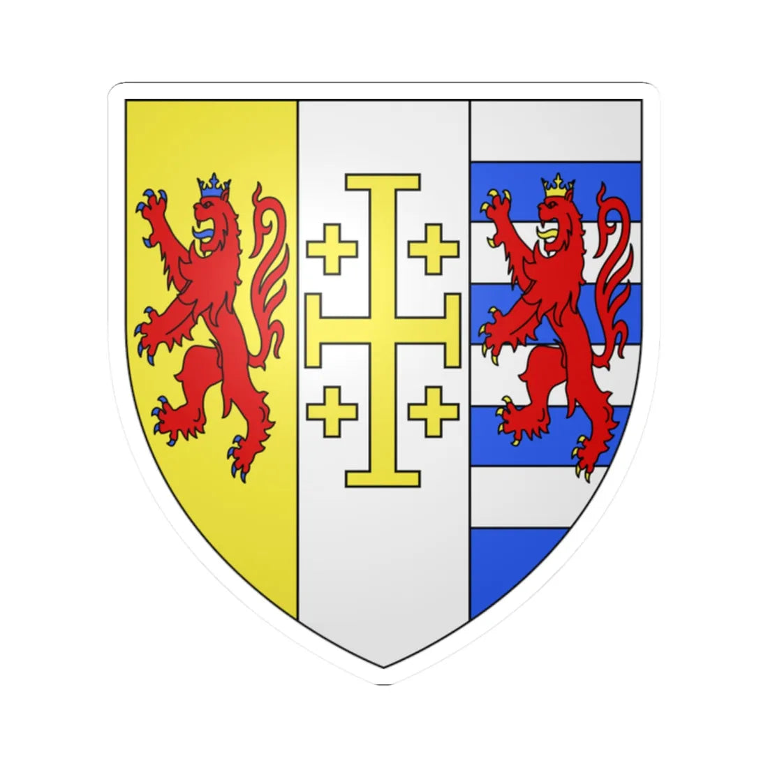 Armoiries Arménie-Lusignan (Armenia) (Coat of Arms) STICKER Vinyl Kiss-Cut Decal 2 Inch White - The Sticker Space