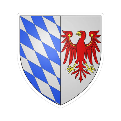 Armoiries Bavière-Brandebourg (Germany) (Coat of Arms) STICKER Vinyl Kiss-Cut Decal 4 Inch White - The Sticker Space