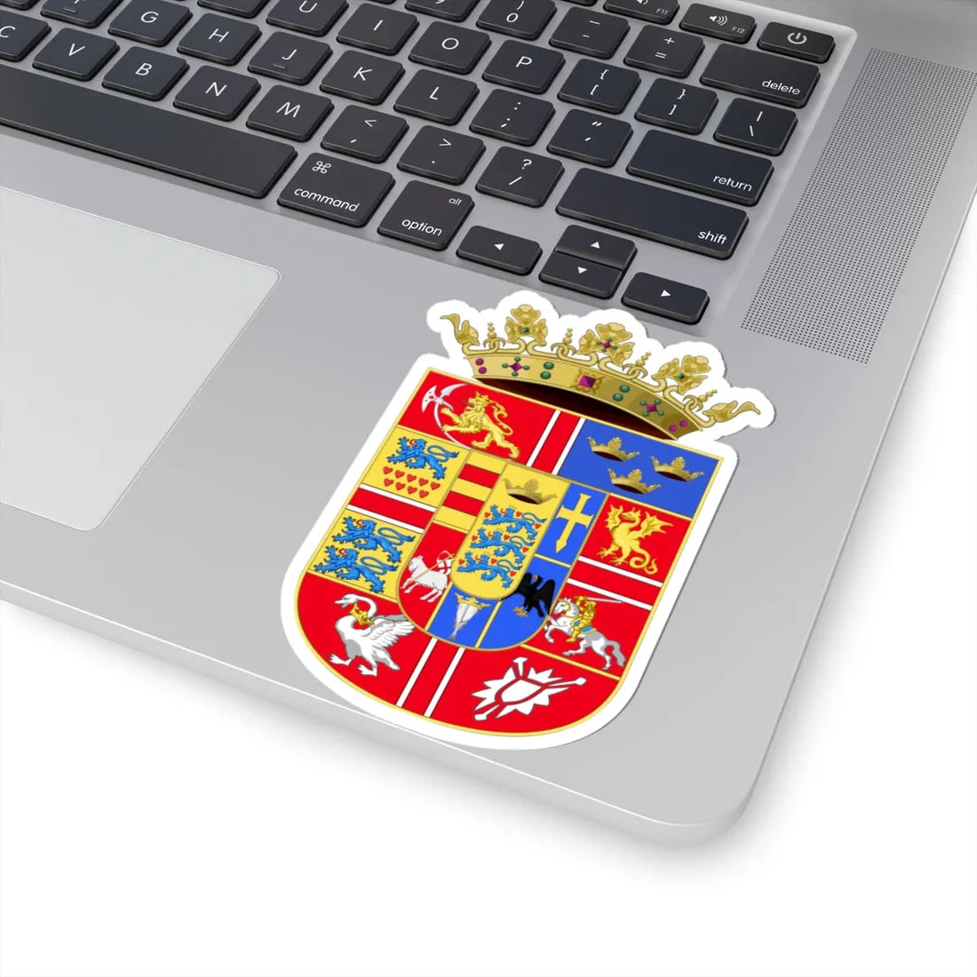 Armoiries Christian IV du Danemark (Denmark) (Coat of Arms) STICKER Vinyl Kiss-Cut Decal - The Sticker Space